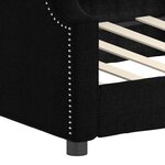 vidaXL Lit de repos sans matelas noir 100x200 cm tissu