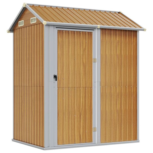 vidaXL Abri de jardin marron clair 192x152 5x237 cm acier galvanisé