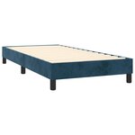 vidaXL Sommier à lattes de lit avec matelas Bleu foncé 100x200 cm