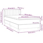 vidaXL Sommier à lattes de lit avec matelas rose 80x220 cm velours