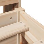vidaXL Lit bibliothèque sans matelas 135x190 cm bois de pin massif