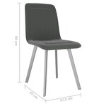 vidaXL Chaises à manger lot de 2 gris velours