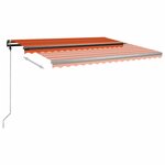 vidaXL Auvent manuel rétractable sur pied 400x350 cm Orange et marron