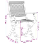 vidaXL Chaises de jardin pliantes lot de 4 beige bois d'acacia massif