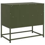 vidaXL Meuble TV vert olive 68x39x60 5 cm acier
