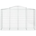 vidaXL Paniers à gabions arqués 11 Pièces 200x50x120/140 cm Fer galvanisé