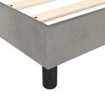 vidaXL Cadre de lit Gris clair 200x200 cm Velours
