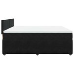 vidaXL Sommier à lattes de lit avec matelas Noir 180x200 cm Velours