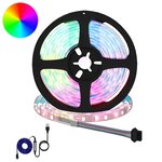 vidaXL Bande LED 2 Pièces Noir et Transparent 210 x 0 8 x 0 3 cm