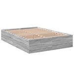 vidaXL Cadre de lit sans matelas sonoma gris 135x190 cm