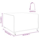 vidaXL Housse pour mobilier d'extérieur Noir 150 x 150 x 75 cm 210D
