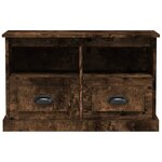 vidaXL Meuble TV chêne fumé 80x35x50 cm bois d'ingénierie