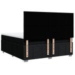 vidaXL Sommier à lattes de lit avec matelas Noir 180x200 cm Tissu