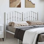 vidaXL Tête de lit métal blanc 135 cm