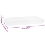 vidaXL Coussin de sommeil Uni Blanc 70 x 36 x 6 5 cm