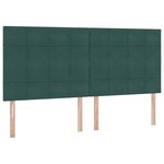 vidaXL Lit avec rangement et matelas Vert foncé 200 x 200 cm Velours
