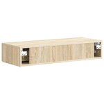 vidaXL Table d'appoint murale Chêne Sonoma 87 5 x 34 5 x 17 cm