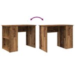vidaXL Bureau vieux bois 100x55x75 cm bois d'ingénierie
