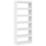 vidaXL Bibliothèque Blanc 80 x 30 x 198 cm Bois d'ingénierie