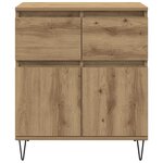 vidaXL Buffet Chêne artisanal 60 x 35 x 70 cm Bois d'ingénierie et fer