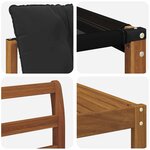 vidaXL Ensemble de canapés d'extérieur 8 pc Naturel et Noir