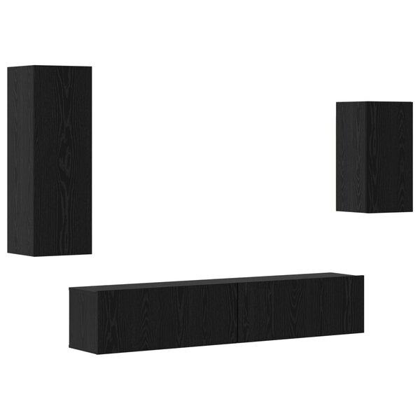vidaXL Ensemble meuble TV 4 Pièces Chêne noir 30 5 x 30 x 90 cm