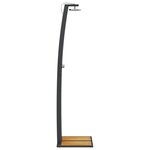 vidaXL Douche d'extérieur noir 55x60x224 cm résine tressée bois acacia