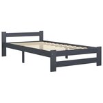vidaXL Cadre de lit sans matelas gris foncé pin massif 100x200 cm