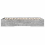 vidaXL Cadre de lit sans matelas gris béton 75x190cm bois d'ingénierie