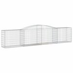 vidaXL Paniers à gabions arqués 8 Pièces 400x50x80/100 cm Fer galvanisé