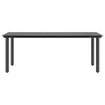 vidaXL Ensemble à manger jardin coussins 9 Pièces gris poly rotin verre