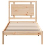 vidaXL Cadre de lit extra long sans matelas 100x210 cm bois massif