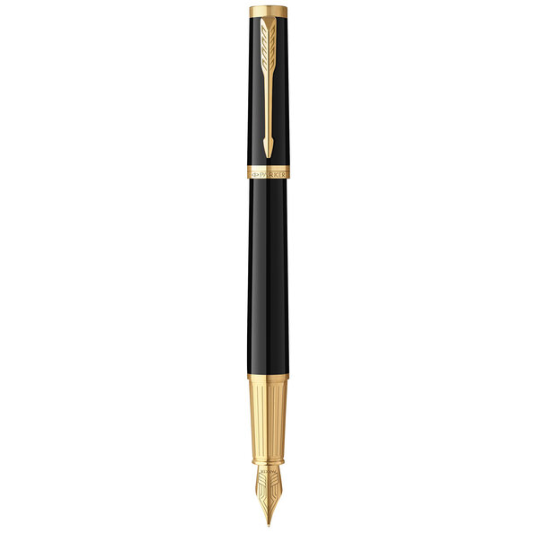 Stylo plume PARKER INGENUITY  Noir  Finition dorée  Plume Moyenne  cartouche d'encre noire  coffret cadeau