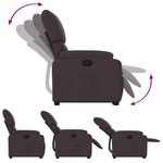 vidaXL Fauteuil inclinable marron foncé tissu