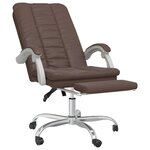 vidaXL Fauteuil inclinable de bureau Marron Similicuir