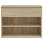 vidaXL Banc à chaussures Chêne sonoma 60x30x45 cm Bois d’ingénierie