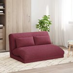 vidaXL Fauteuil de sol ajustable Bordeaux Tissu