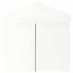 vidaXL Tente de réception pliable avec parois Blanc 2x2 m
