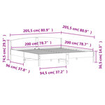 vidaXL Cadre de lit sans matelas 200x200 cm bois massif de pin