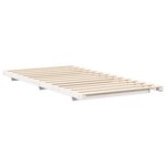 vidaXL Cadre de lit surélevé Blanc 90 x 220 cm Bois massif en pin