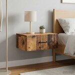 vidaXL Cabinet de chevet mural 2 pc Bois ancien 49 x 34 5 x 20 cm