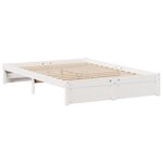 vidaXL Lit bibliothèque sans matelas blanc 140x200 cm bois pin massif