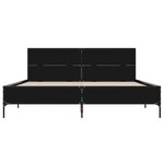 vidaXL Cadre de lit sans matelas noir 135x190 cm