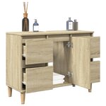 vidaXL Meuble d'évier chêne sonoma 80x33x60 cm bois d'ingénierie