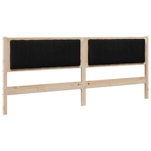 vidaXL Tête de lit capitonnée Marron 200 cm Pin massif