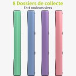 ACROPAQ 8 x Chemises à Élastiques et à 3 Rabats A4- Jusqu'à 200 pages  Dos 3 cm- Chemises cartonnées  Range Document- 245x325x30 mm