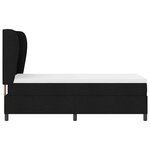 vidaXL Lit à ressorts avec matelas noir 100x200 cm en tissu