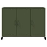vidaXL Buffet vert olive 100 5x39x72 cm acier
