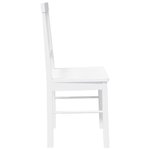 vidaXL Chaises à manger 2 Pièces blanc bois massif caoutchouc