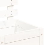 vidaXL Jardinière avec support blanc 39x39 5x114 cm bois de pin massif